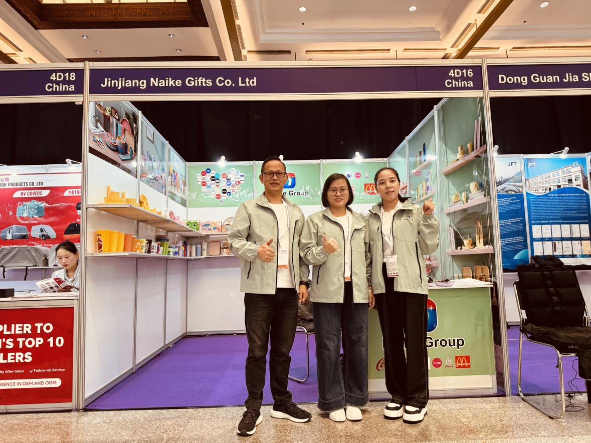 NaikeCraft colleagues representing the company at an international exhibition