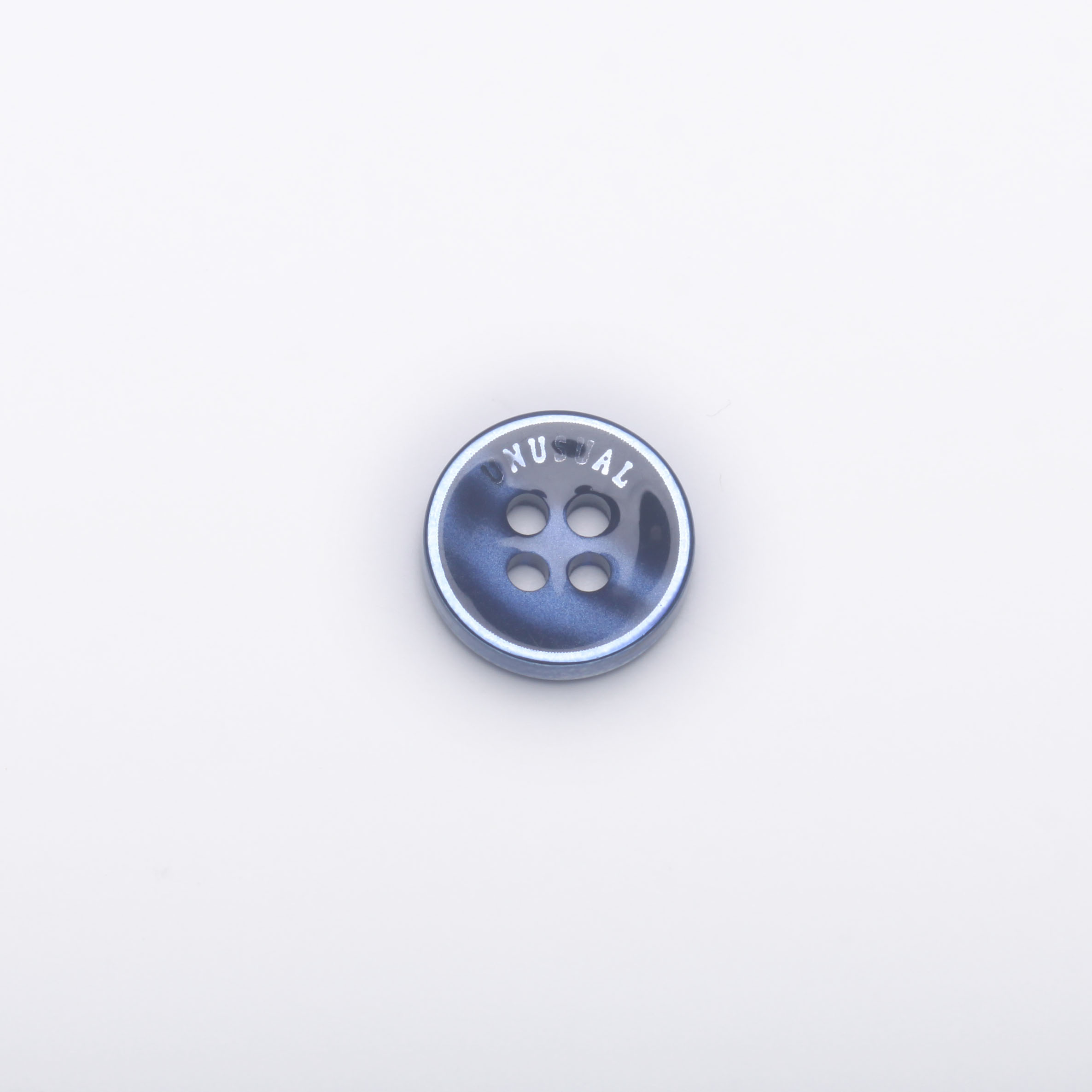 > metallic polyester button